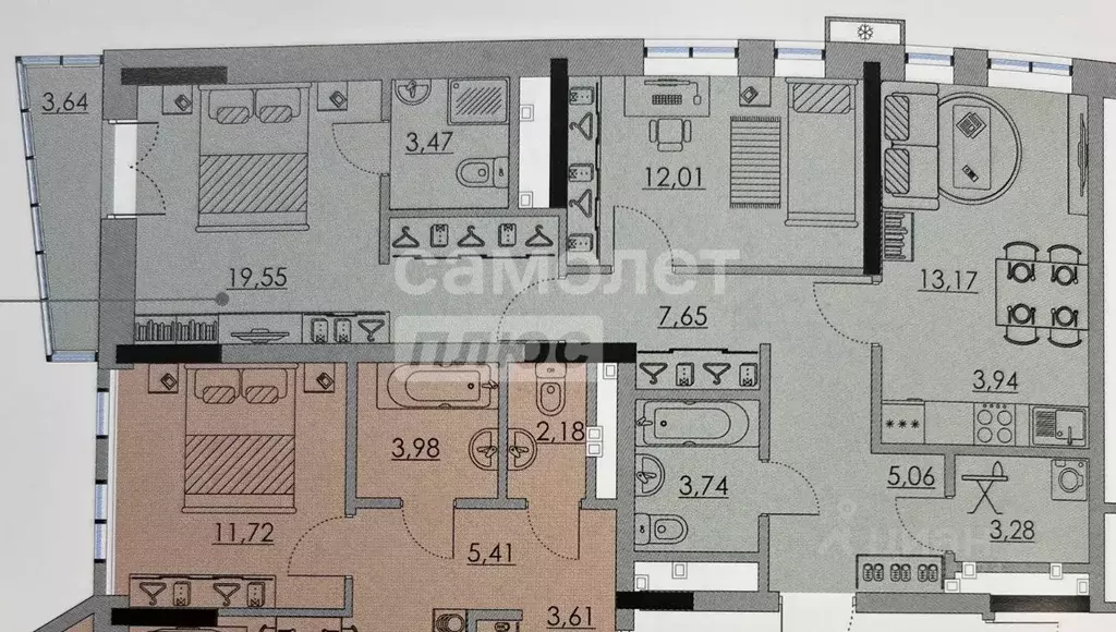 3-к кв. Пермский край, Пермь Боровая ул., 21 (75.5 м) - Фото 2