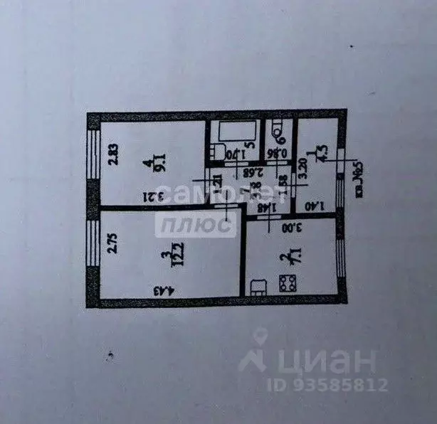 2-к кв. Курская область, Курчатовский район, с. Макаровка ул. 2-я ... - Фото 2