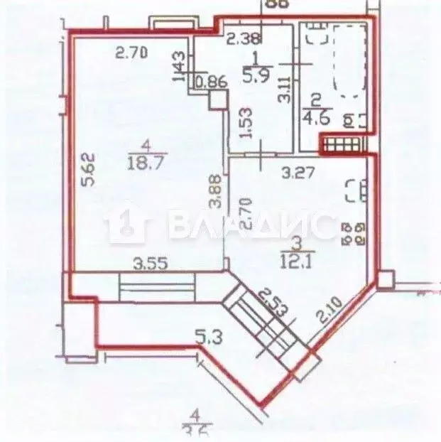 1-к кв. Санкт-Петербург ул. Васенко, 12 (41.3 м) - Фото 2