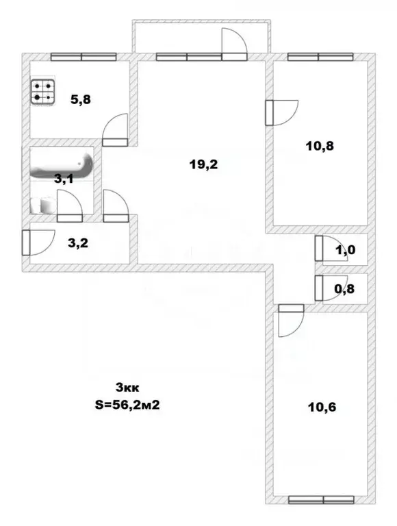 3-к кв. Калининградская область, Калининград Ленинский просп., 66 ... - Фото 2