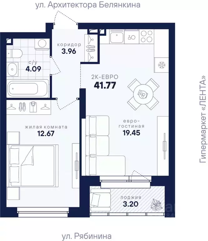 1-к кв. Свердловская область, Екатеринбург Академический мкр, ... - Фото 1