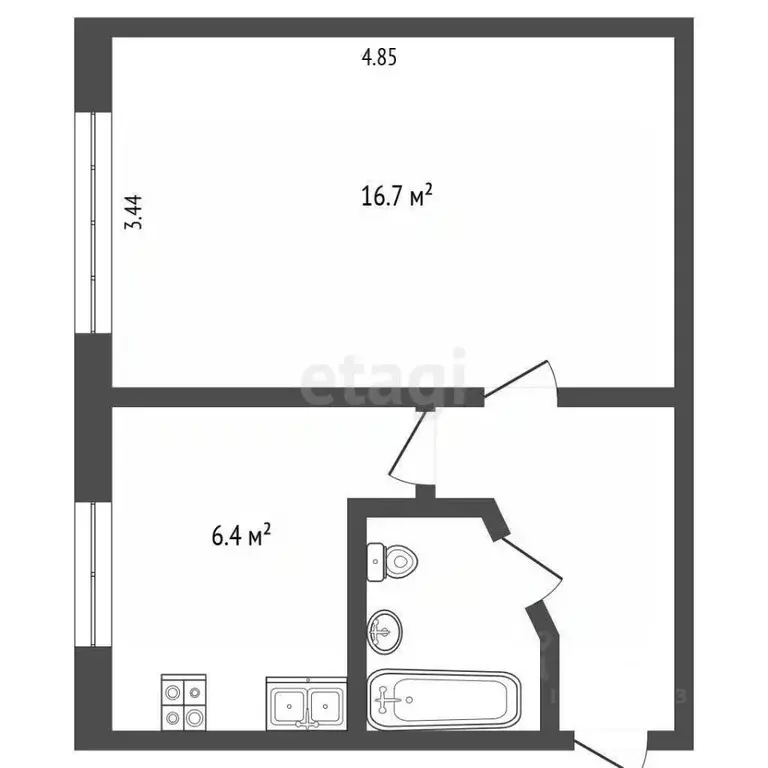 1-к кв. Ханты-Мансийский АО, Сургут просп. Ленина, 61/2 (29.5 м) - Фото 0