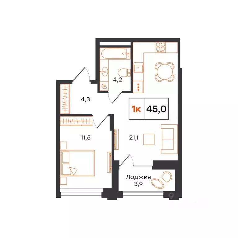 1-к кв. Свердловская область, Нижний Тагил 1-й кв-л, Александровский ... - Фото 1