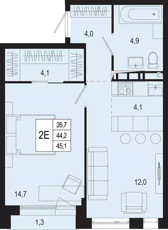 2-комнатная квартира: Московская область, городской округ Подольск, ... - Фото 1