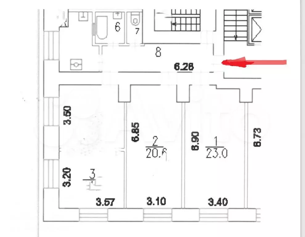 3-к. квартира, 89 м, 5/12 эт. - Фото 0