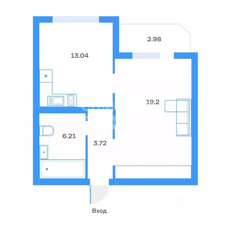 1-к кв. Тюменская область, Тюмень ул. Павла Шарова, 7 (39.0 м) - Фото 1