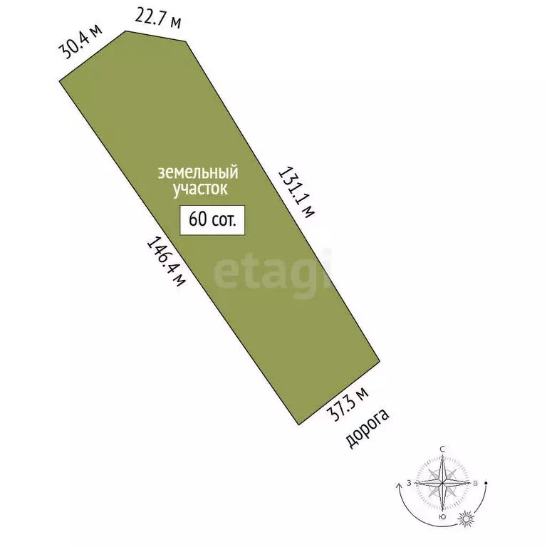 Участок в Старый Крым, Южная улица (60 м) - Фото 1