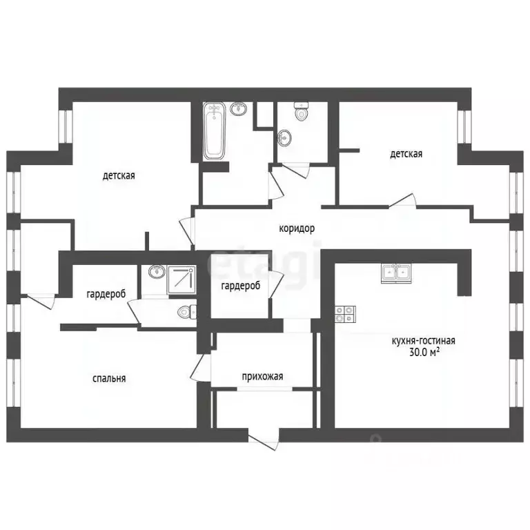 3-к кв. Белгородская область, Белгород ул. Семейная, 19 (128.0 м) - Фото 2