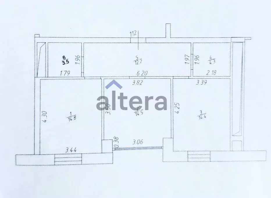 2-к кв. Татарстан, Казань ул. Абубекира Терегулова, 20А (63.7 м) - Фото 2