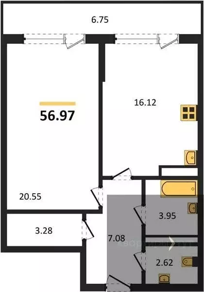 1-комнатная квартира: Воронеж, Московский проспект, 132 (56.97 м) - Фото 1