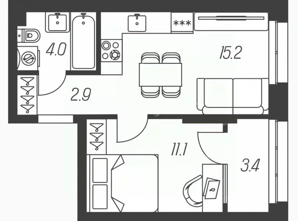 1-к кв. Тульская область, Тула ул. Михеева, 5 (36.6 м) - Фото 2