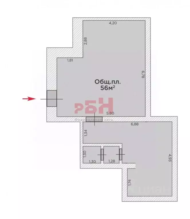 Офис в Тюменская область, Тюмень Холодильная ул., 142 (56 м) - Фото 1