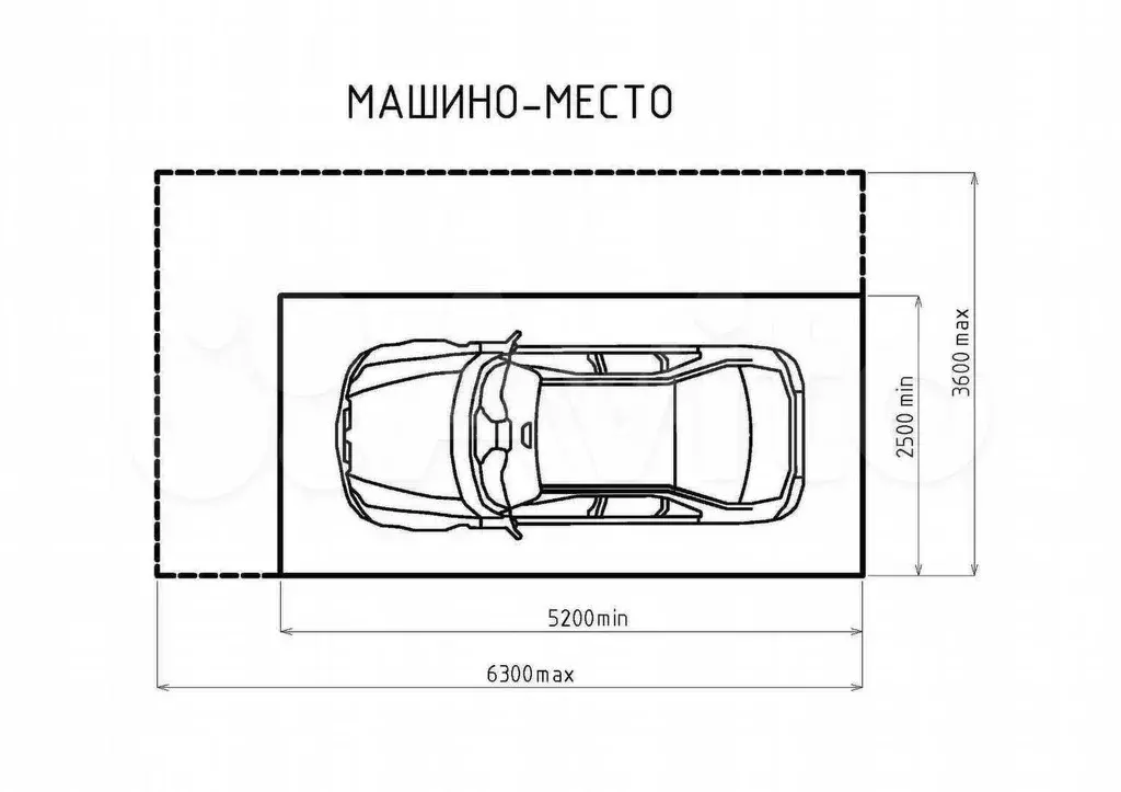 Машиноместо, 13 м - Фото 0