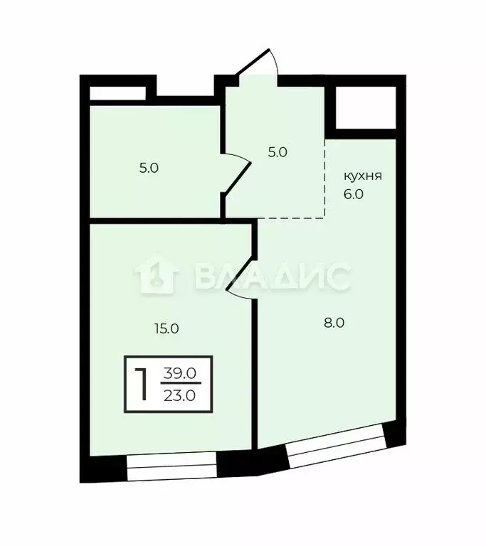Квартира-студия: Москва, улица Крузенштерна, 7 (39 м) - Фото 1