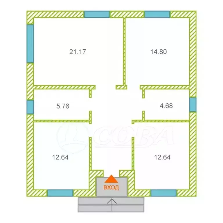 Дом в Тюменский муниципальный округ, деревня Коняшина (81 м) - Фото 2