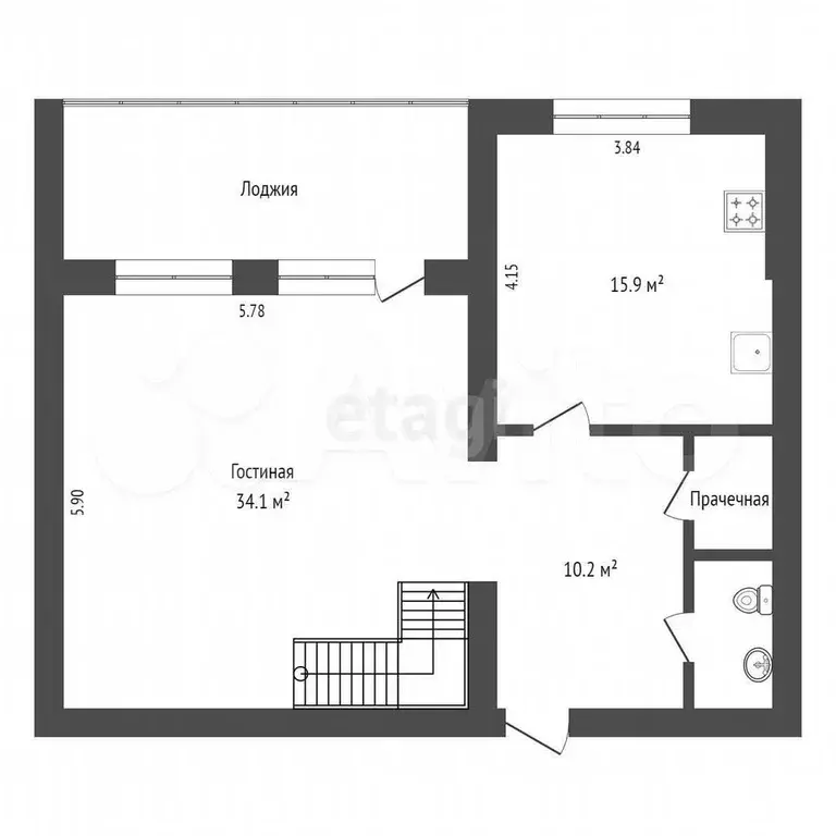 3-к. квартира, 130 м, 3/6 эт. - Фото 1