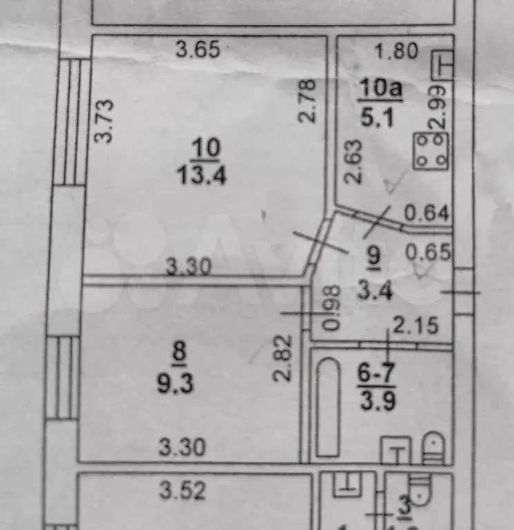2-к. квартира, 35,1 м, 3/9 эт. - Фото 0