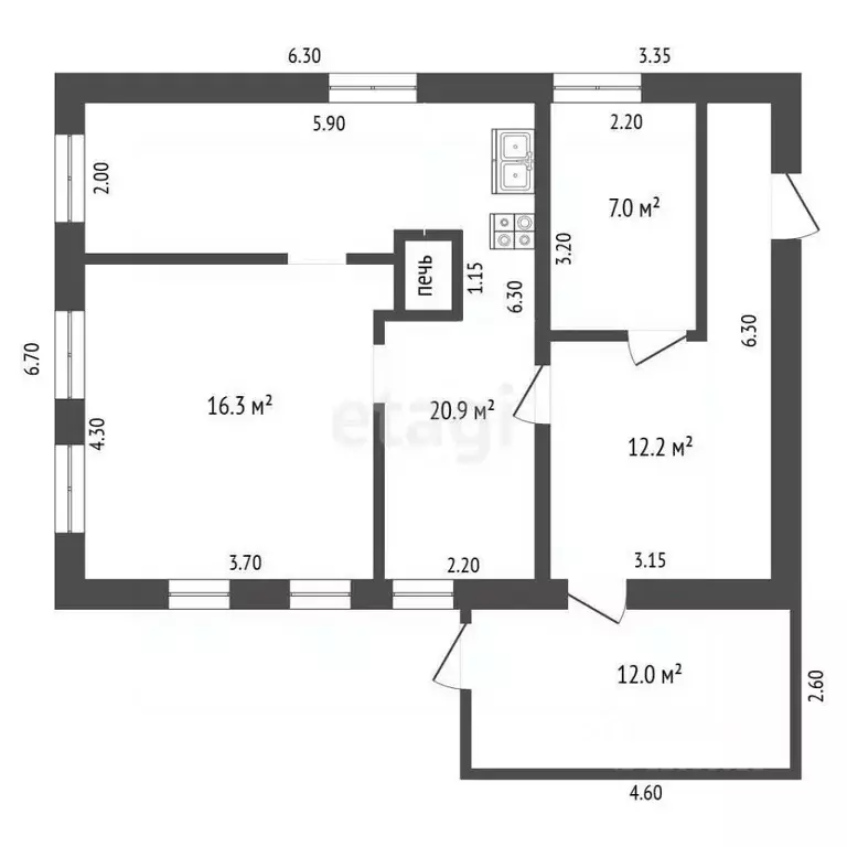 Дом в Костромская область, Шарьинский район, Шангское с/пос, д. ... - Фото 1