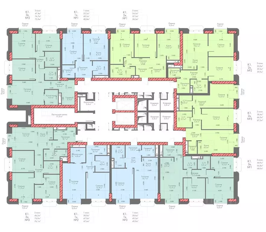 2-к кв. Северная Осетия, Владикавказ Первомайская ул., 27 (58.5 м) - Фото 2
