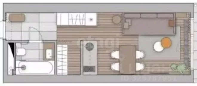 Студия Ростовская область, Ростов-на-Дону Северный мкр, ул. Пацаева, ... - Фото 2
