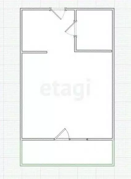 Студия Татарстан, Казань ул. Бари Галеева, 8Ак2 (34.0 м) - Фото 1