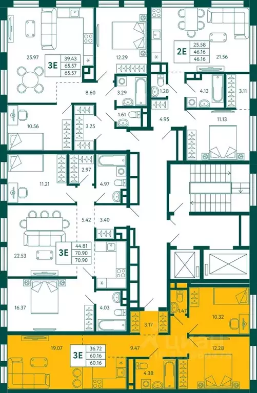 2-к кв. Башкортостан, Уфа Зеленая Роща жилрайон, Терле Парк жилой ... - Фото 2