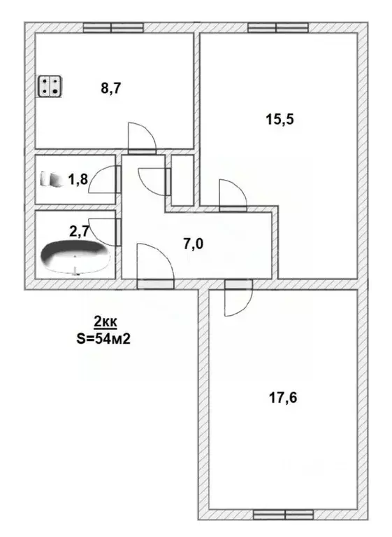 2-к кв. Калининградская область, Калининград Судостроительная ул., 22 ... - Фото 1