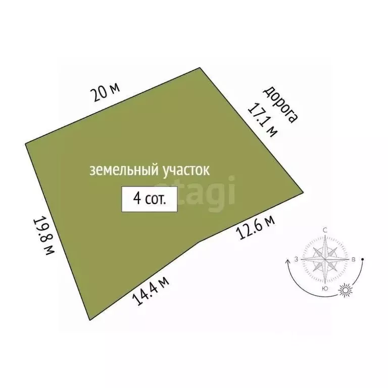 Участок в Севастополь с. Терновка, ул. Родниковая (4.0 сот.) - Фото 2