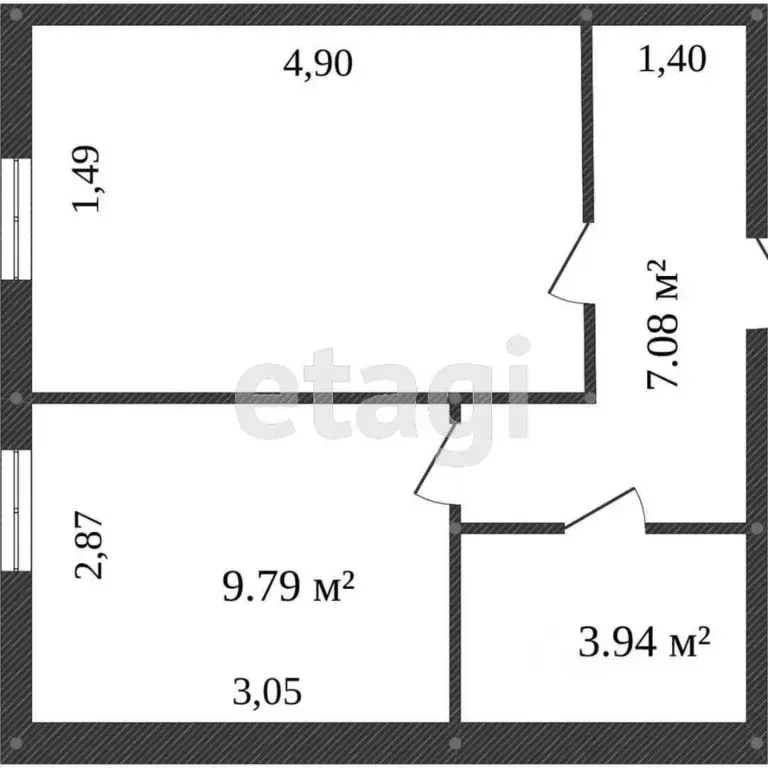 1-к кв. Белгородская область, Белгород ул. Костюкова, 14 (19.5 м) - Фото 2