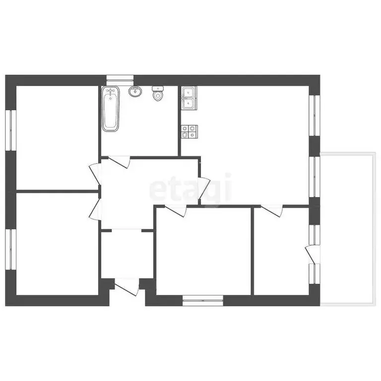 Дом в Новлянское, Береговая улица (106 м) - Фото 1