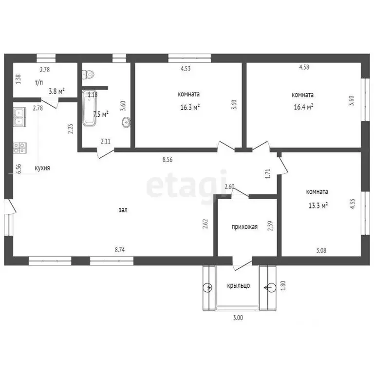 Дом в Краснодарский край, Темрюк ул. Кириллова (119 м) - Фото 2