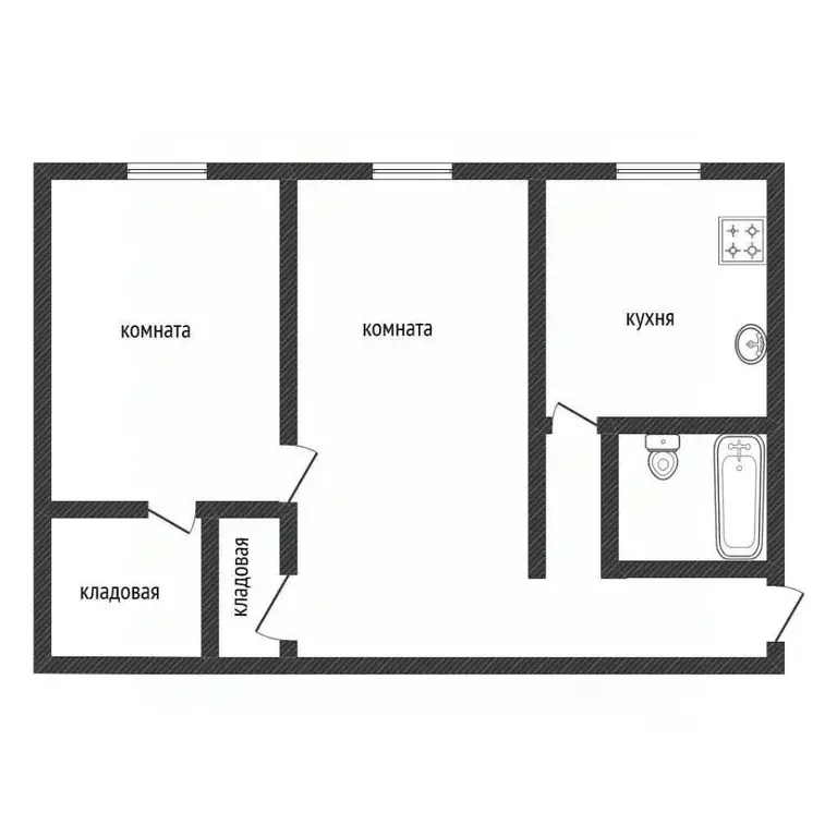 2-к кв. Алтайский край, Бийск Красноармейская ул., 71 (41.5 м) - Фото 2