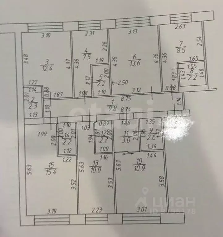 6-к кв. Татарстан, Казань ул. Зур Урам, 9А (103.7 м) - Фото 2