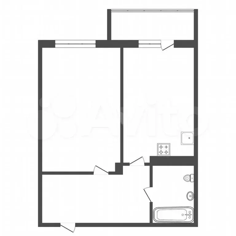 1-к. квартира, 48,5 м, 6/8 эт. - Фото 0