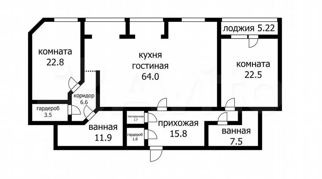 3-к. квартира, 151,7 м, 15/17 эт. - Фото 0