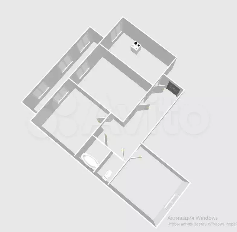 3-к. квартира, 74 м, 2/9 эт. - Фото 1