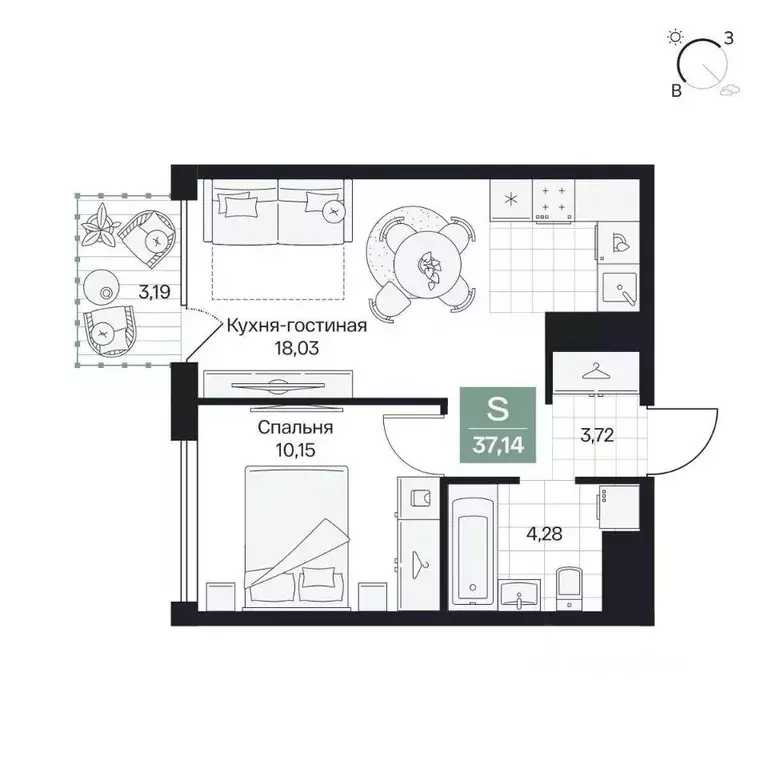 1-к кв. Волгоградская область, Волгоград просп. Имени В.И. Ленина, 59Г ... - Фото 1
