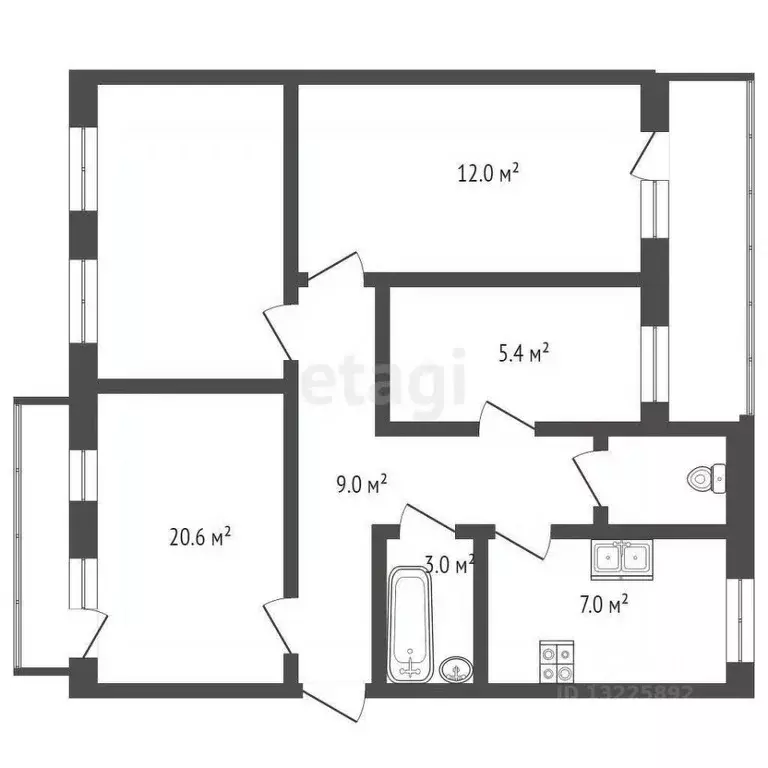 Комната Вологодская область, Вологда ул. Космонавта Беляева, 22 (38.0 ... - Фото 1