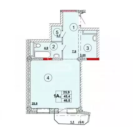 1-к кв. Хакасия, Абакан ул. Кирова, 185к1 (45.4 м) - Фото 0