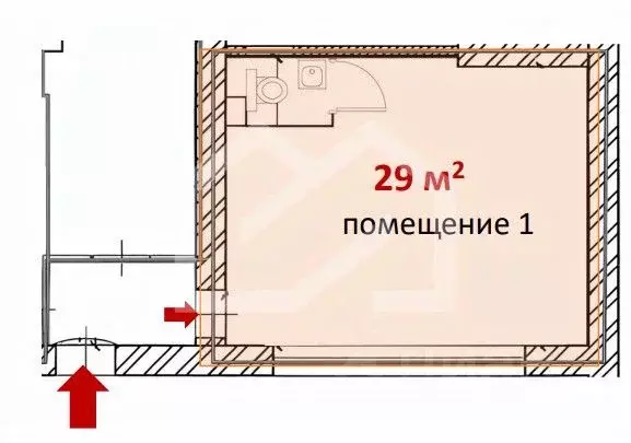 Торговая площадь в Москва ул. Фридриха Энгельса, 7-21 (29 м) - Фото 2