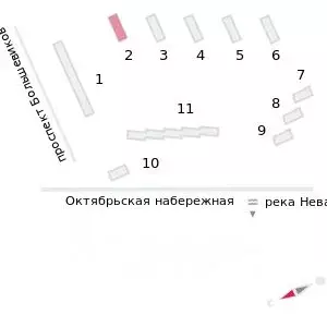 Студия Санкт-Петербург Октябрьская набережная жилой комплекс (21.1 м) - Фото 1