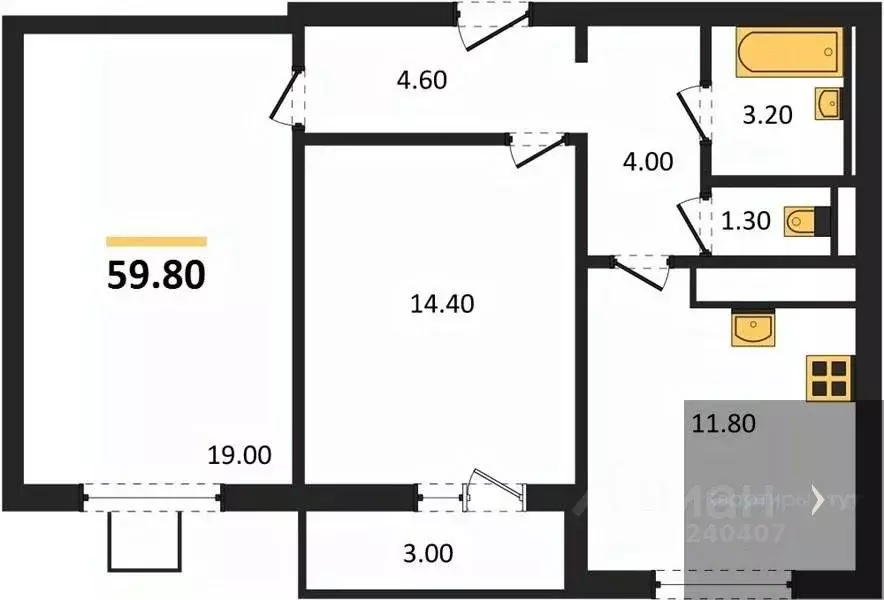 2-к кв. Воронежская область, Воронеж ул. Загоровского, 5/4 (59.8 м) - Фото 0