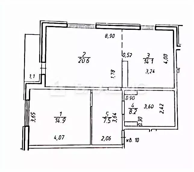 2-к кв. Карелия, Петрозаводск наб. Варкауса, 27к2 (65.0 м) - Фото 1