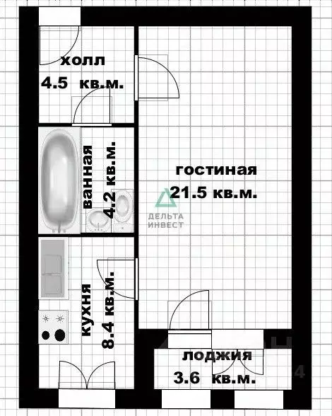 1-к кв. Башкортостан, Уфа ул. Шмидта, 162 (38.6 м) - Фото 2