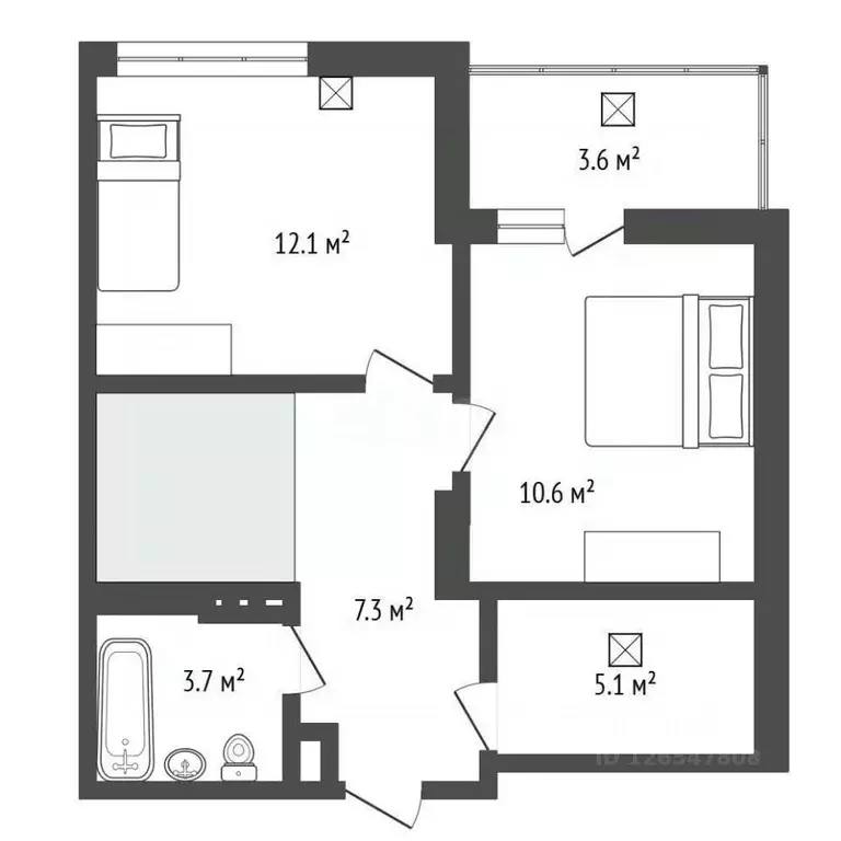 2-к кв. Новосибирская область, Новосибирск Шлюз мкр, ул. Балтийская, ... - Фото 2
