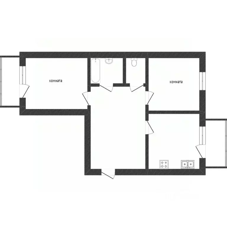 2-к кв. Ярославская область, Ярославль ул. 5-я Яковлевская, 17Б (64.0 ... - Фото 1