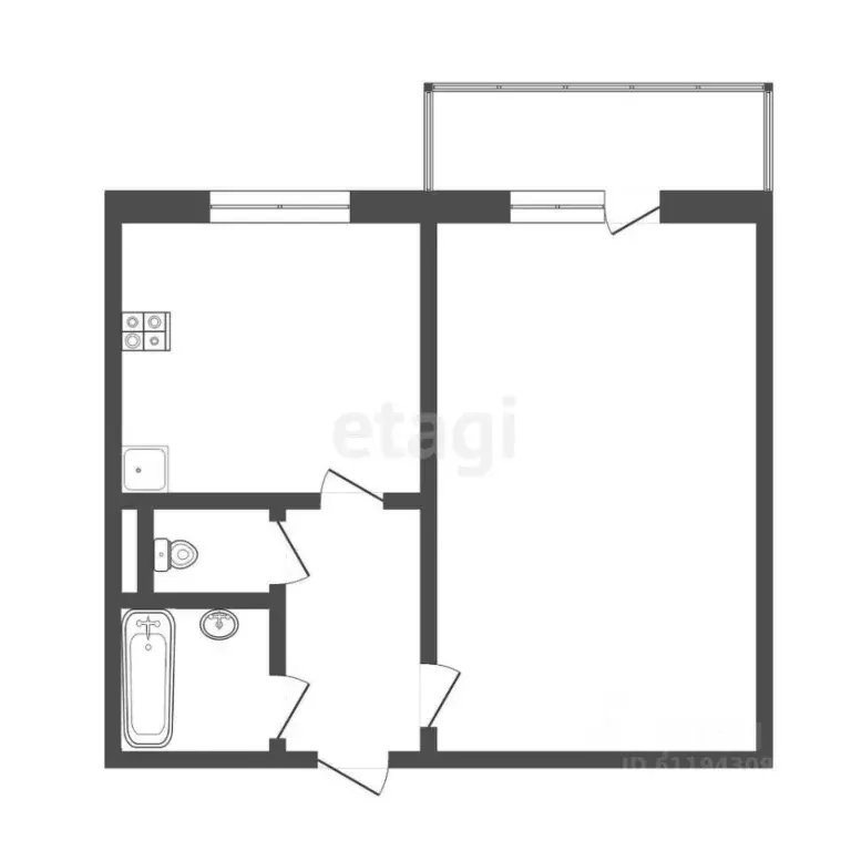 1-к кв. Мордовия, Саранск ул. Серова, 5 (34.1 м) - Фото 2