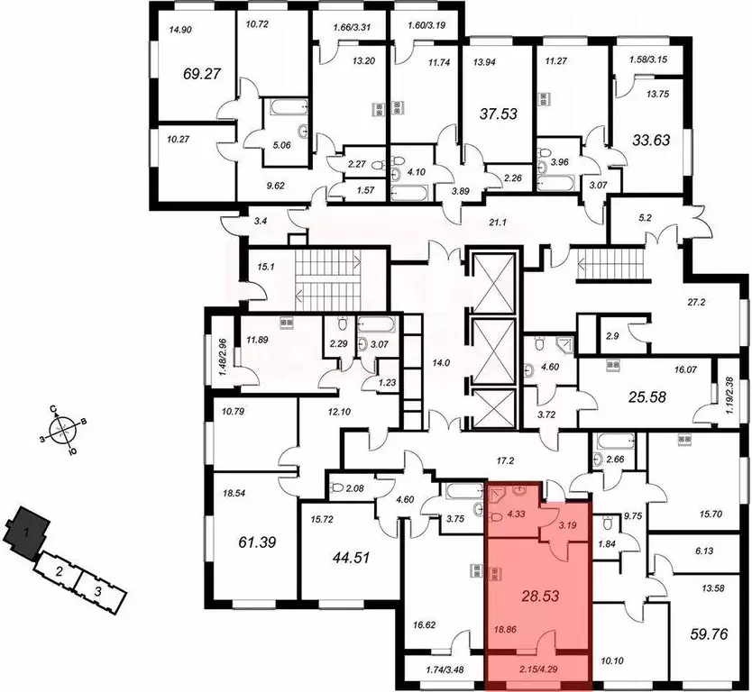 Квартира, студия, 26 м - Фото 1