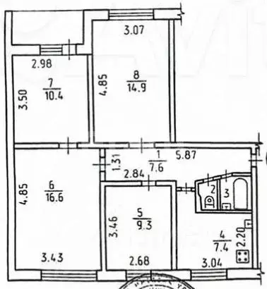 4-к кв. Удмуртия, Ижевск Первомайская ул., 22 (66.0 м) - Фото 2