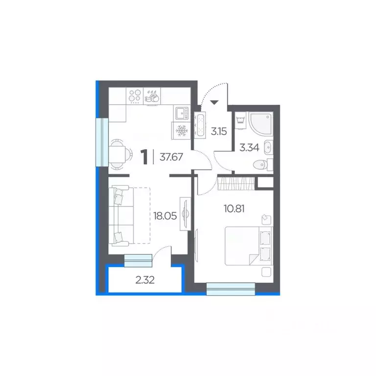 1-к кв. Рязанская область, Рязанский район, Дядьковское с/пос, с. ... - Фото 1